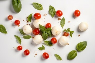 Obraz na płótnie Canvas Mozzarella cheese tomato meal. Generate Ai