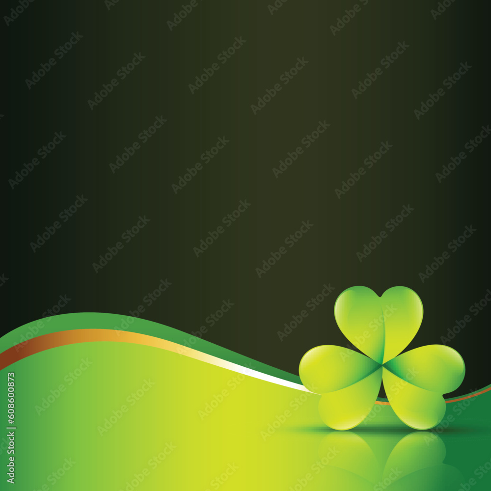 Poster vector clover leaf with space for your text