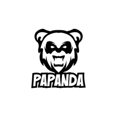 Panda Head Logo Design Vector Template