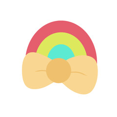 rainbow icon vector illustration,hand drawn
