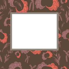 Vector abstract frame, illustration, postcard