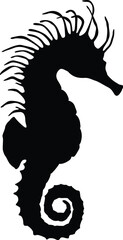 Vector seahorse silhouette