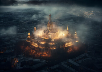 Moscow post - apocalypse. Generative ai