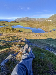 Fototapeta premium The beautiful nature by Falkberg Bay on Mageroya Island in Northern Norway