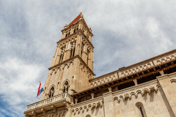 Architecture impression of the historic town Trogir in Dalmatia, Croatia, around the central square