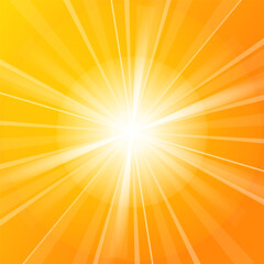 Sunshine vector background full of orange and yellow colors