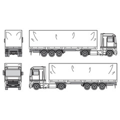 truck car outline, part 134