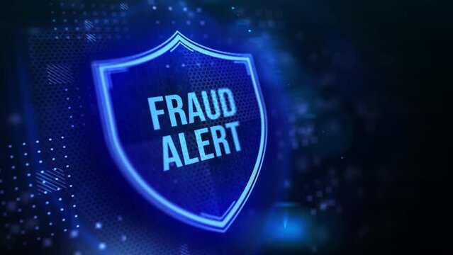 Fraud Alert Caution Defend Guard Notify Protect Concept.