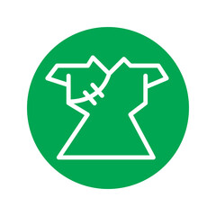 Dress Woman Chinese Solid Icon