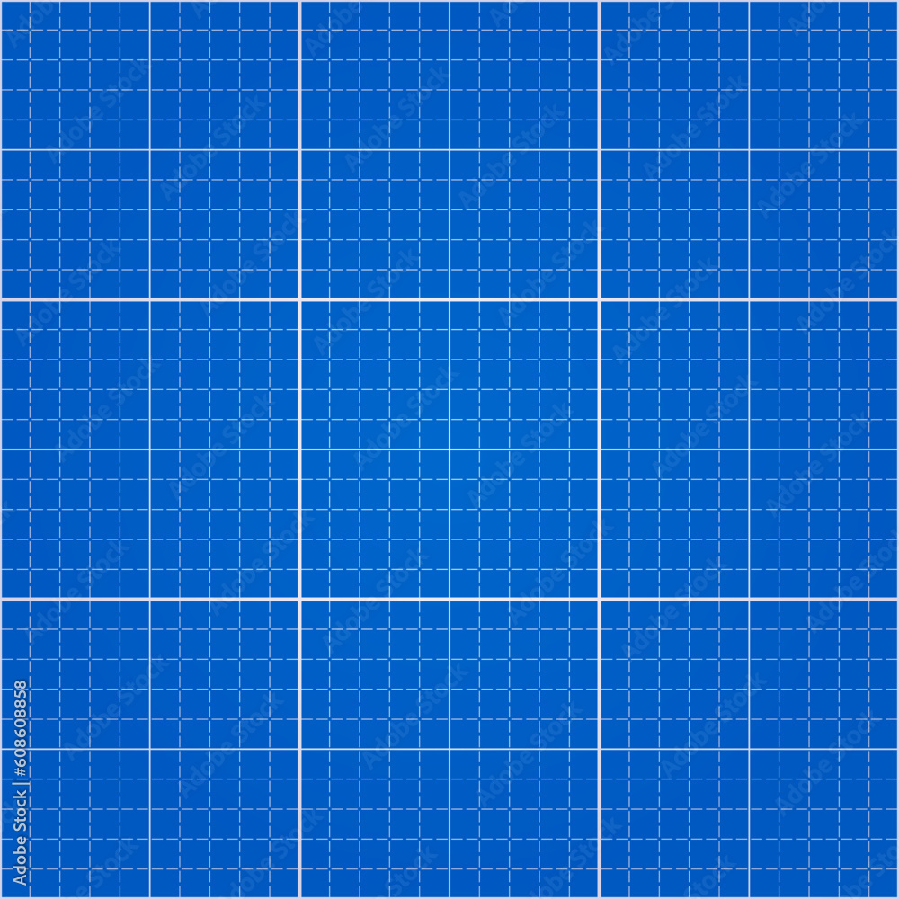 Poster Engineering drawing blue paper background with pattern swatch in EPS file