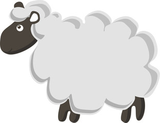 Lovely vector lamb isolated on white background