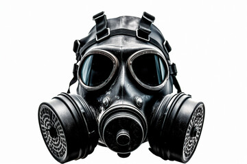 old gas mask on white background