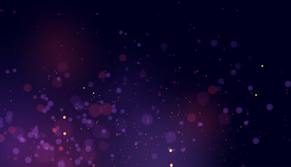 Light effect purple bokeh shade. Texture of highlights and sparkling particles. Magic effect concept. Vector
