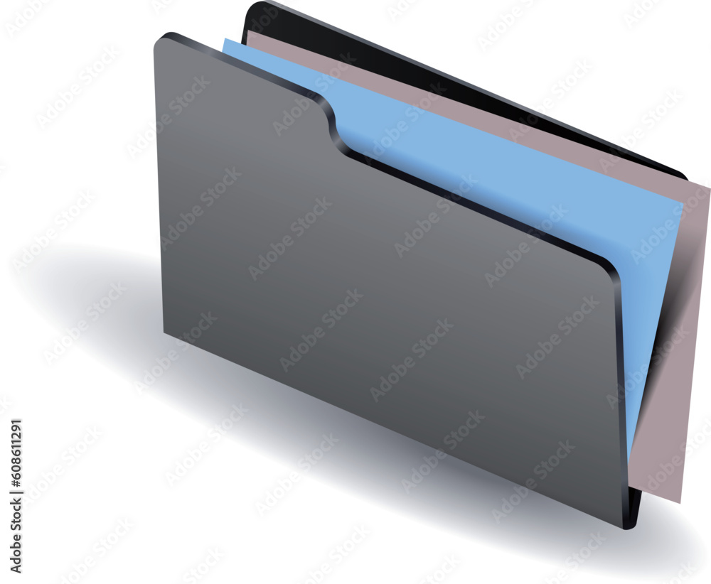 Poster Symbol a folder with documents inside - vector eps8 format