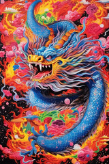 Fototapeta premium The Neon Dragon