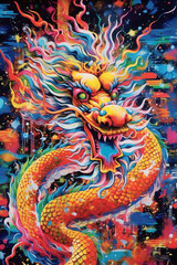 Fototapeta premium The Neon Dragon