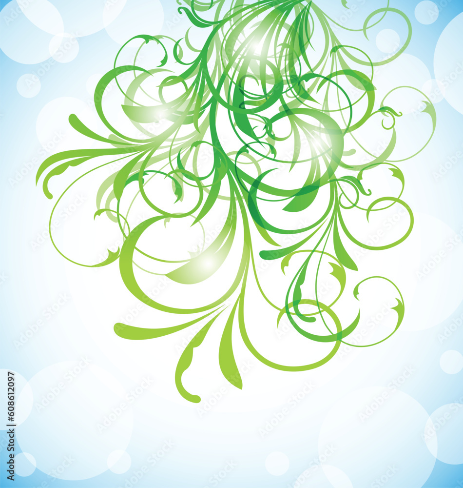 Aufkleber illustration spring floral background with transparency elements for design card - vector