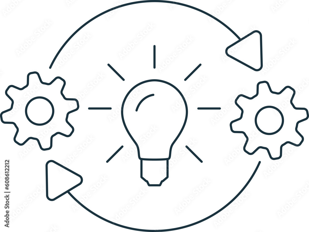 Poster idea generation icon. monochrome simple sign from idea collection. idea generation icon for logo, te