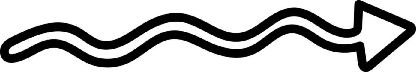 Doodle Arrow Shape Outline