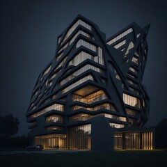 Office industrial building Generated AI Image 