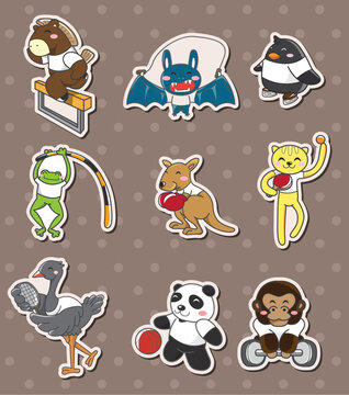 animal sport stickers