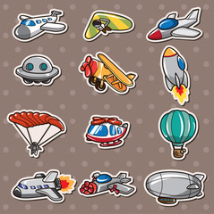 cartoon airplane stickers