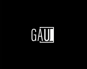 Fototapeta na wymiar gau Logo and Graphics Design, Modern and Sleek Vector Art and Icons isolated on black background
