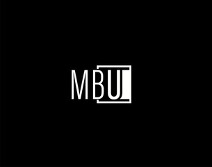 MBU Logo and Graphics Design, Modern and Sleek Vector Art and Icons isolated on black background