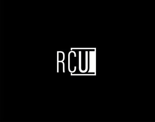 RCU Logo and Graphics Design, Modern and Sleek Vector Art and Icons isolated on black background