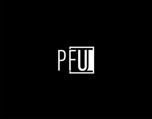 PFU Logo and Graphics Design, Modern and Sleek Vector Art and Icons isolated on black background