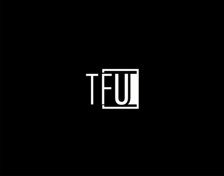 TFU Logo and Graphics Design, Modern and Sleek Vector Art and Icons isolated on black background