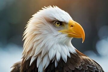 A close-up of a majestic eagle's beak, showcasing its sharpness and strength
