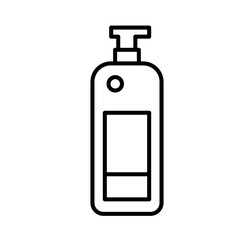 Cute cream lotion outline icon	