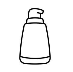 Cute cream lotion outline icon	