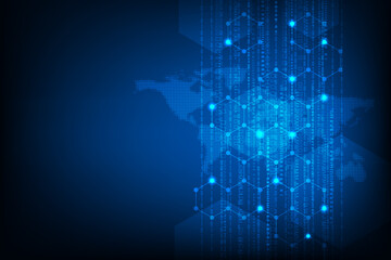 Vector abstract technology. Hi-tech commucation concept background.