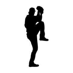 Baseball Player Silhouette For Template Elements And Others