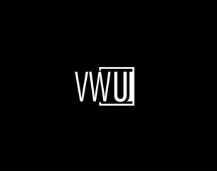 VWU Logo and Graphics Design, Modern and Sleek Vector Art and Icons isolated on black background