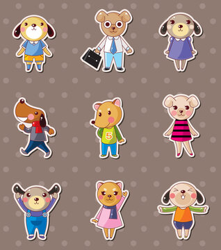 dog family stickers