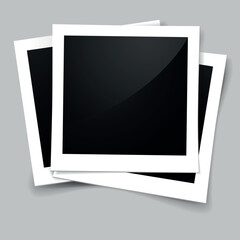 illustration of stack of retro style foto frames