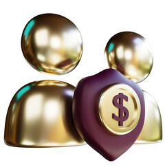 3D Icon Business and financial management