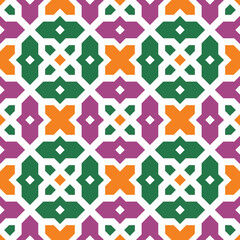 Seamless traditional floral vector islamic ornament - girih, texture 2
