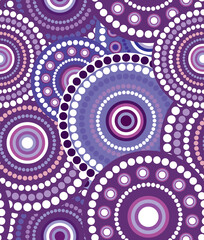 Fototapeta premium Seamless vector retro violet circle texture