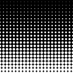 Halftone dot. Seamless pattern. Fade gradient. Background dots. Point noise texture. Overlay effect. Gradation opacity transition. Polkadot patern.