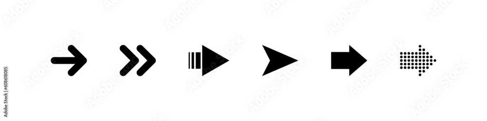 Wall mural arrows. arrow icon. arrows vector collection. arrow. cursor. vector illustration