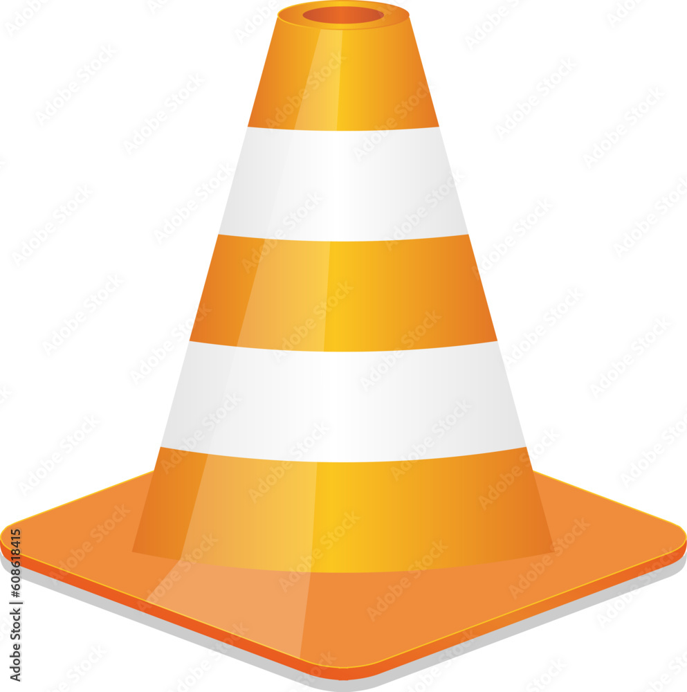 Poster orange traffic cone. also available as a vector in adobe illustrator eps format, compressed in a zip