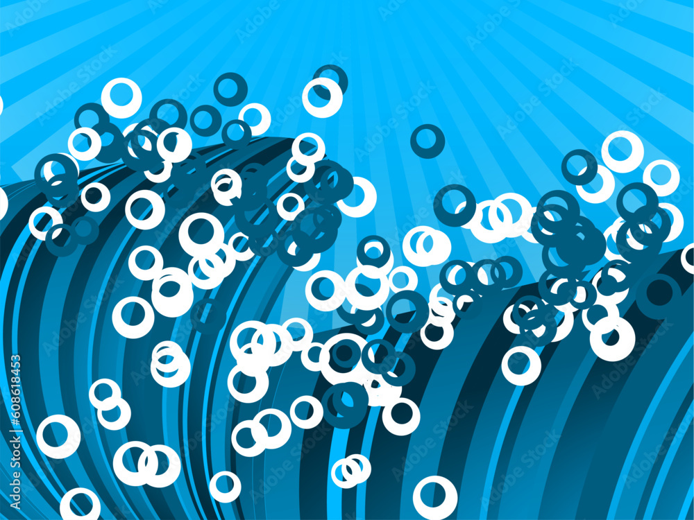 Aufkleber blue sea wave. also available as a vector in adobe illustrator eps format, compressed in a zip file.