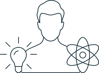Inventor icon. Monochrome simple sign from intellectual property collection. Inventor icon for logo, templates, web design and infographics.
