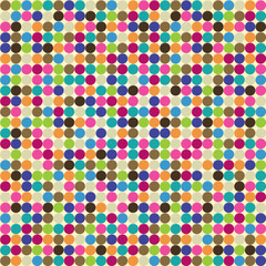 Vintage colorful illustration of circle seamless pattern