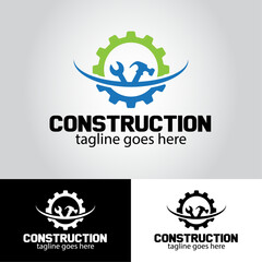 Construction Business Vector Logo Design Template