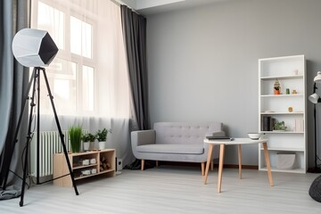 aesthetic living room. generative Ai